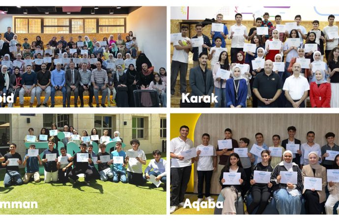 بمشاركة 89 طالب وطالبة من عدّة مدارس منصّة زين تختتم برنامج مجتمع الرياديين الصغار (YESJO) في عمان واربد والكرك والعقبة