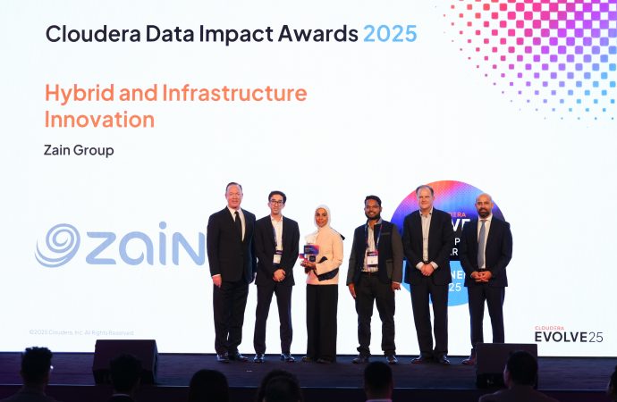 مؤسسة  Clouderaمنحته الجائزة الإقليمية بالتعاون مع شركة ZainTECH.. “Zain Data Office” الأفضل في البنية التحتية الهجينة في المنطقة