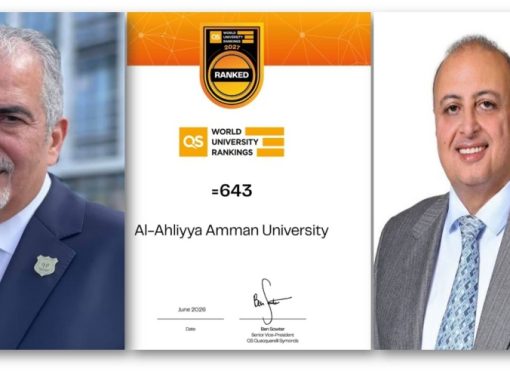 بعد الأولى أردنياً بتصنيف التايمز .. عمان الأهلية تتألق بالمركز الاول على الجامعات الخاصة والثالثة محلياً بتصنيف كيو .أس
