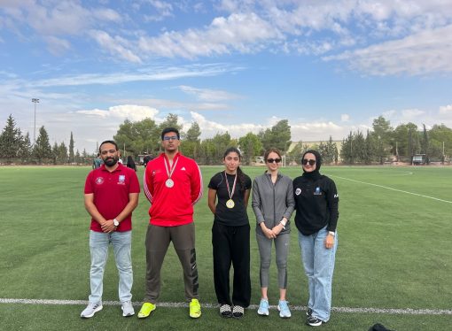 ذهبية وفضية لجامعة عمّان الأهلية ببطولة الجامعات الأردنية لألعاب القوى